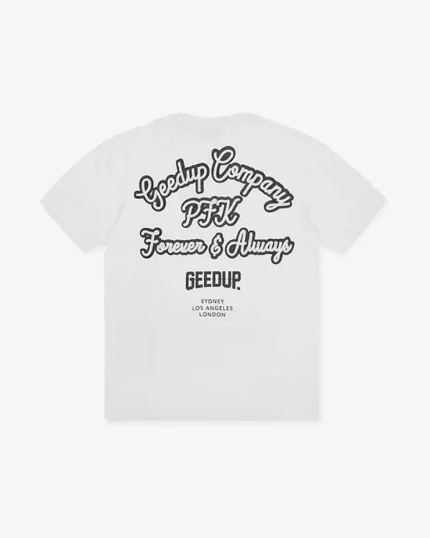 GEEDUP COMPANY NAVY TEE WHITE