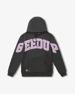 GEEDUP TEAM LOGO PINK HOODIE BLACK DUSTY