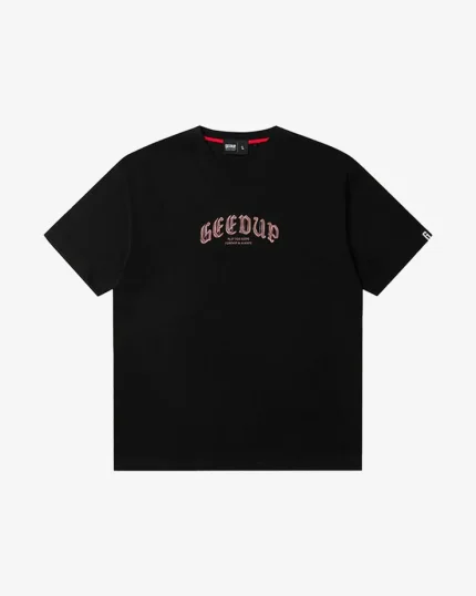 GEEDUP CHROME ROSE TEE BLACK