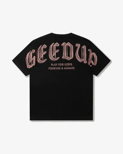 GEEDUP CHROME ROSE TEE BLACK
