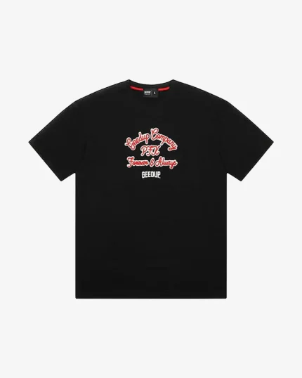 GEEDUP COMPANY RED TEE BLACK
