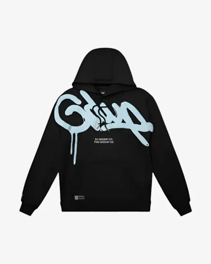 GEEDUP HANDSTYLE BLACK BABY HOODIE BLUE