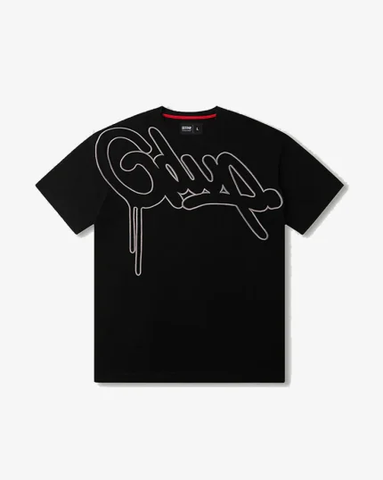 GEEDUP HANDSTYLE LOGO GREY TEE BLACK