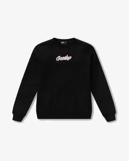 Geedup Script Logo Black Crewneck