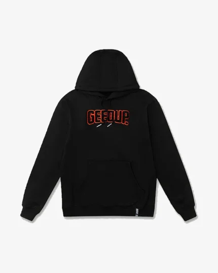 GEEDUP PLAY FOR KEEPS BLACK HOODIE ORANGE
