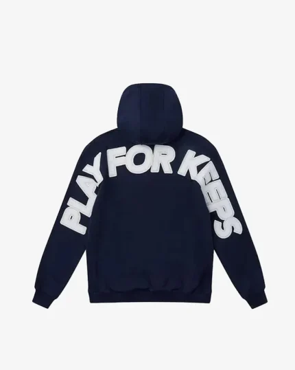 GEEDUP PLAY FOR KEEPS NAVY WHITE HOODIE