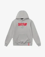GEEDUP PLAY FOR KEEPS RED HOODIE GREY