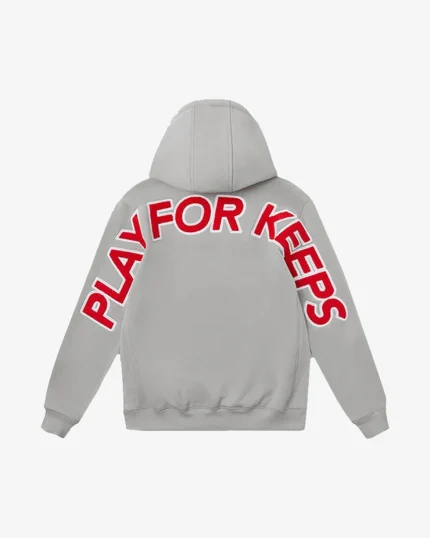 GEEDUP PLAY FOR KEEPS RED HOODIE GREY