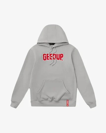 GEEDUP PLAY FOR KEEPS RED HOODIE GREY