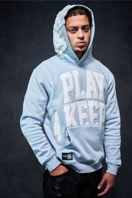 GEEDUP Play4Keeps Handstyle Hoodie BlueWhite Pale