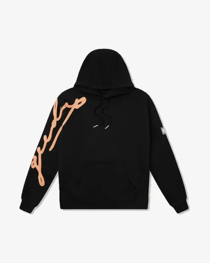 GEEDUP SIGNATURE BLACK HOODIE PEACH