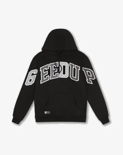 GEEDUP TEAM LOGO HOODIE BLACK MONOCHROME GREY