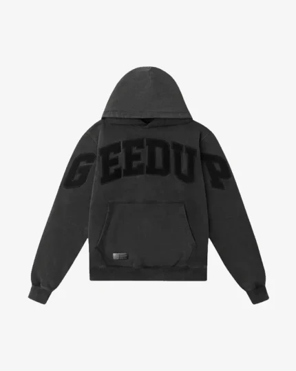 GEEDUP TEAM LOGO VINTAGE WASHED HOODIE BLACK