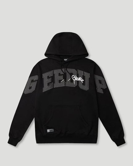 GEEDUP Team LogoHandstyle BlackGreyWhite Hoodie