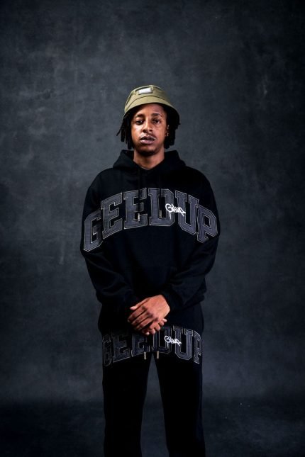 GEEDUP Team LogoHandstyle BlackGreyWhite Hoodie