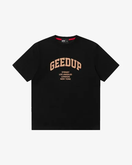 GEEDUP X ARRDEE CITIES PEACH TEE BLACK