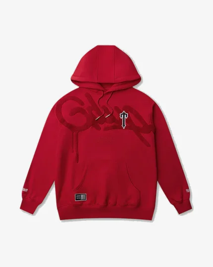 GEEDUP X TRAPSTAR HOODIE RED HANDSTYLE