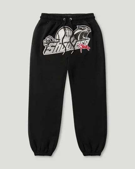 Geedup Sydney Black/Red Shooters Trackpants