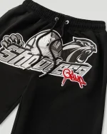 Geedup Sydney Black/Red Shooters Trackpants