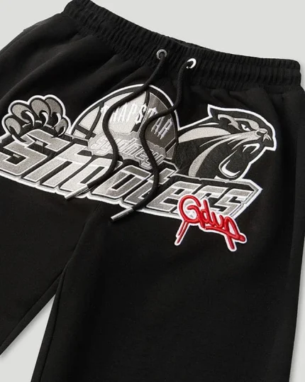 Geedup Sydney Black/Red Shooters Trackpants