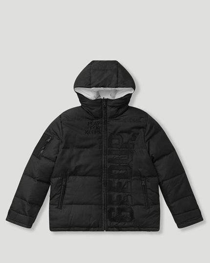 Geedup Core Logo Reversible Jacket BlackWhite Puffer