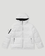Geedup Core Logo Reversible Puffer White Jacket