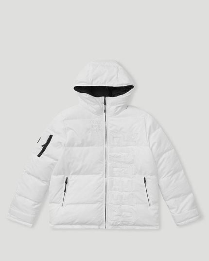 Geedup Core Logo Reversible Puffer White Jacket