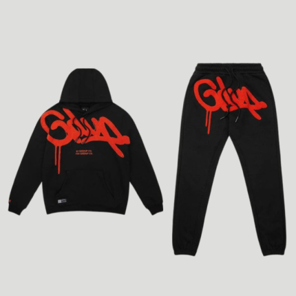 Geedup Handstyle Kids Black/Burnt Orange Tracksuit