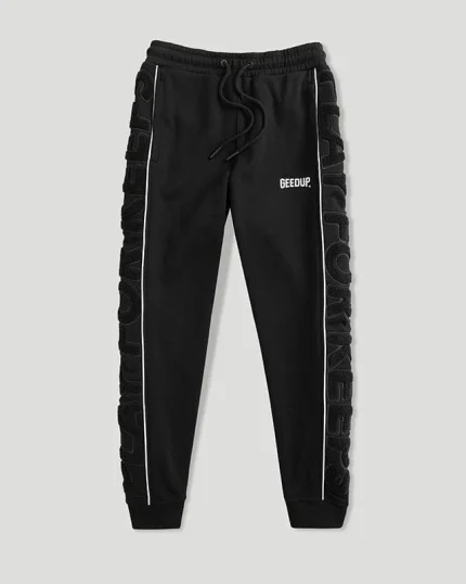 Geedup Play For Keeps BlackWhite Trackpants (2)