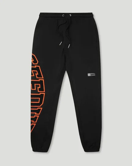 Geedup Team Logo Trackpants Orange BlackBlack